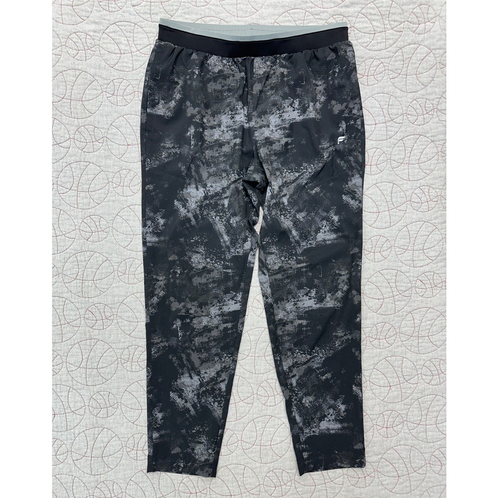 Fabletics The Fundamental Pant Black Grey Abstract Camo / Mens Large